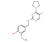 4-{[(5-fluoro-4-pyrrolidin-1-ylpyrimidin-2-yl)amino]methyl}-2-methoxyphenol
