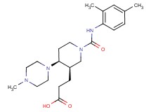3-[(3R*,4S*)-1-{[(2,4-dimethylphenyl)amino]carbonyl}-4-(4-methylpiperazin-1-yl)piperidin-3-yl]propanoic acid