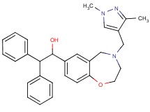 1-{4-[(1,3-dimethyl-1H-pyrazol-4-yl)methyl]-2,3,4,5-tetrahydro-1,4-benzoxazepin-7-yl}-2,2-diphenylethanol