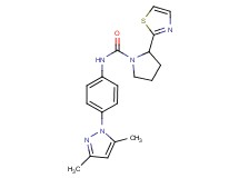 N-[4-(3,5-dimethyl-1H-pyrazol-1-yl)phenyl]-2-(1,3-thiazol-2-yl)pyrrolidine-1-carboxamide