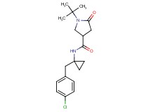 1-tert-butyl-N-[1-(4-chlorobenzyl)cyclopropyl]-5-oxo-3-pyrrolidinecarboxamide