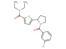 5-[1-(3-chlorobenzoyl)-2-pyrrolidinyl]-N,N-diethyl-2-thiophenecarboxamide
