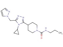 4-[4-cyclopropyl-5-(1H-pyrazol-1-ylmethyl)-4H-1,2,4-triazol-3-yl]-N-propylpiperidine-1-carboxamide