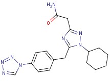 2-{1-cyclohexyl-5-[4-(1H-tetrazol-1-yl)benzyl]-1H-1,2,4-triazol-3-yl}acetamide