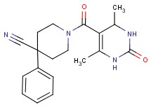 1-[(4,6-dimethyl-2-oxo-1,2,3,4-tetrahydropyrimidin-5-yl)carbonyl]-4-phenylpiperidine-4-carbonitrile