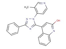 4-[1-(3-methyl-4-pyridinyl)-3-phenyl-1H-1,2,4-triazol-5-yl]-2-quinolinol