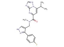 N-{[3-(4-fluorophenyl)-1H-pyrazol-4-yl]methyl}-7-isopropyl-N-methyl[1,2,4]triazolo[1,5-a]pyrimidine-5-carboxamide