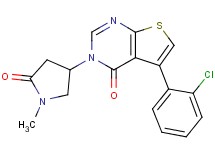 5-(2-chlorophenyl)-3-(1-methyl-5-oxopyrrolidin-3-yl)thieno[2,3-d]pyrimidin-4(3H)-one