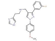 N-{[3-(3-fluorophenyl)-1-(4-methoxyphenyl)-1H-pyrazol-4-yl]methyl}-2-(1H-imidazol-4-yl)ethanamine