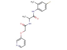 N~1~-(4-fluoro-2-methylphenyl)-N~2~-[(pyridin-3-yloxy)acetyl]alaninamide
