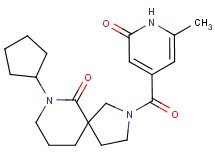 7-cyclopentyl-2-[(6-methyl-2-oxo-1,2-dihydropyridin-4-yl)carbonyl]-2,7-diazaspiro[4.5]decan-6-one