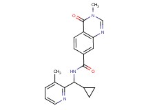 N-[cyclopropyl(3-methylpyridin-2-yl)methyl]-3-methyl-4-oxo-3,4-dihydroquinazoline-7-carboxamide