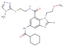 5-[(cyclohexylcarbonyl)amino]-1-(2-methoxyethyl)-N-{2-[(4-methyl-4H-1,2,4-triazol-3-yl)thio]ethyl}-1H-benzimidazole-7-carboxamide
