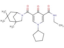 1-cyclopentyl-N-ethyl-4-oxo-5-[(1,3,3-trimethyl-6-azabicyclo[3.2.1]oct-6-yl)carbonyl]-1,4-dihydro-3-pyridinecarboxamide