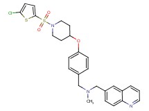 1-[4-({1-[(5-chloro-2-thienyl)sulfonyl]-4-piperidinyl}oxy)phenyl]-N-methyl-N-(6-quinolinylmethyl)methanamine