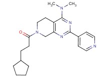 7-(3-cyclopentylpropanoyl)-N,N-dimethyl-2-pyridin-4-yl-5,6,7,8-tetrahydropyrido[3,4-d]pyrimidin-4-amine