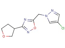 5-[(4-chloro-1H-pyrazol-1-yl)methyl]-3-(tetrahydrofuran-3-yl)-1,2,4-oxadiazole