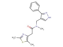 2-(2,5-dimethyl-1,3-thiazol-4-yl)-N-methyl-N-[(3-phenyl-1H-pyrazol-4-yl)methyl]acetamide