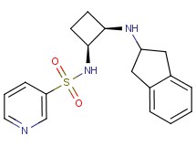 N-[(1S*,2R*)-2-(2,3-dihydro-1H-inden-2-ylamino)cyclobutyl]-3-pyridinesulfonamide