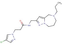3-(4-chloro-1H-pyrazol-1-yl)-N-[(5-propyl-5,6,7,8-tetrahydro-4H-pyrazolo[1,5-a][1,4]diazepin-2-yl)methyl]propanamide