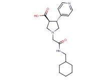 (3S*,4R*)-1-{2-[(cyclohexylmethyl)amino]-2-oxoethyl}-4-(4-pyridinyl)-3-pyrrolidinecarboxylic acid
