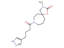 3-methyl-8-[4-(1H-pyrazol-4-yl)butanoyl]-1-oxa-3,8-diazaspiro[4.6]undecan-2-one