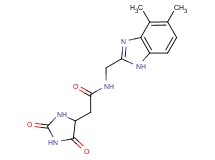 N-[(4,5-dimethyl-1H-benzimidazol-2-yl)methyl]-2-(2,5-dioxoimidazolidin-4-yl)acetamide