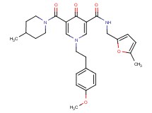 1-[2-(4-methoxyphenyl)ethyl]-N-[(5-methyl-2-furyl)methyl]-5-[(4-methyl-1-piperidinyl)carbonyl]-4-oxo-1,4-dihydro-3-pyridinecarboxamide