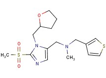 N-methyl-1-[2-(methylsulfonyl)-1-(tetrahydro-2-furanylmethyl)-1H-imidazol-5-yl]-N-(3-thienylmethyl)methanamine