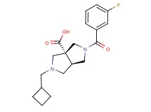 (3aR*,6aR*)-2-(cyclobutylmethyl)-5-(3-fluorobenzoyl)hexahydropyrrolo[3,4-c]pyrrole-3a(1H)-carboxylic acid
