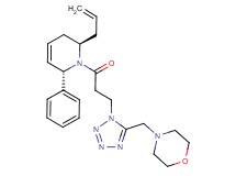 4-[(1-{3-[(2R*,6S*)-2-allyl-6-phenyl-3,6-dihydro-1(2H)-pyridinyl]-3-oxopropyl}-1H-tetrazol-5-yl)methyl]morpholine
