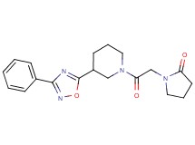 1-{2-oxo-2-[3-(3-phenyl-1,2,4-oxadiazol-5-yl)-1-piperidinyl]ethyl}-2-pyrrolidinone