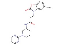 3-(5-methyl-2-oxo-1,3-benzoxazol-3(2H)-yl)-N-[1-(2-pyrimidinyl)-3-piperidinyl]propanamide