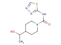 4-(1-hydroxyethyl)-N-1,3,4-thiadiazol-2-ylpiperidine-1-carboxamide