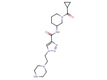 N-[1-(cyclopropylcarbonyl)piperidin-3-yl]-1-(2-piperazin-1-ylethyl)-1H-1,2,3-triazole-4-carboxamide