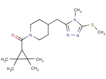 4-{[4-methyl-5-(methylthio)-4H-1,2,4-triazol-3-yl]methyl}-1-[(2,2,3,3-tetramethylcyclopropyl)carbonyl]piperidine