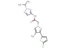2-[3-(5-chloro-2-thienyl)-4-methyl-1H-pyrazol-1-yl]-N-(2-isopropyl-2H-1,2,3-triazol-4-yl)acetamide