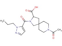 8-acetyl-2-[(1-propyl-1H-pyrazol-5-yl)carbonyl]-2,8-diazaspiro[4.5]decane-3-carboxylic acid