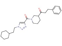 1-(1-{[1-(2-cyclohexylethyl)-1H-1,2,3-triazol-4-yl]carbonyl}-3-piperidinyl)-3-phenyl-1-propanone