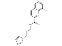 8-fluoro-N-[3-(1H-1,2,3-triazol-1-yl)propyl]-2-quinolinecarboxamide