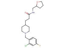 3-[1-(2-chloro-4-fluorobenzyl)-4-piperidinyl]-N-(tetrahydro-2-furanylmethyl)propanamide