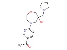 1-{6-[6-hydroxy-6-(pyrrolidin-1-ylmethyl)-1,4-oxazepan-4-yl]pyridin-3-yl}ethanone