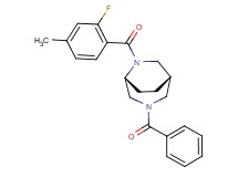 (1S*,5R*)-3-benzoyl-6-(2-fluoro-4-methylbenzoyl)-3,6-diazabicyclo[3.2.2]nonane