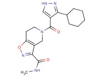 5-[(3-cyclohexyl-1H-pyrazol-4-yl)carbonyl]-N-methyl-4,5,6,7-tetrahydroisoxazolo[4,5-c]pyridine-3-carboxamide