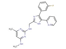N~2~-{[4-(3-fluorophenyl)-5-pyridin-2-yl-1H-imidazol-2-yl]methyl}-N~4~,6-dimethylpyrimidine-2,4-diamine