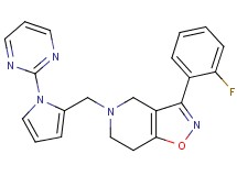 3-(2-fluorophenyl)-5-{[1-(2-pyrimidinyl)-1H-pyrrol-2-yl]methyl}-4,5,6,7-tetrahydroisoxazolo[4,5-c]pyridine