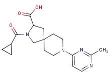 2-(cyclopropylcarbonyl)-8-(2-methyl-4-pyrimidinyl)-2,8-diazaspiro[4.5]decane-3-carboxylic acid