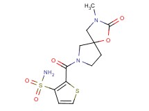 2-[(3-methyl-2-oxo-1-oxa-3,7-diazaspiro[4.4]non-7-yl)carbonyl]-3-thiophenesulfonamide