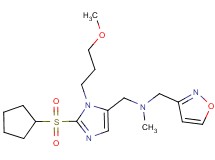 1-[2-(cyclopentylsulfonyl)-1-(3-methoxypropyl)-1H-imidazol-5-yl]-N-(3-isoxazolylmethyl)-N-methylmethanamine