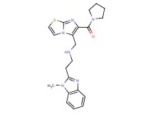 2-(1-methyl-1H-benzimidazol-2-yl)-N-{[6-(1-pyrrolidinylcarbonyl)imidazo[2,1-b][1,3]thiazol-5-yl]methyl}ethanamine
